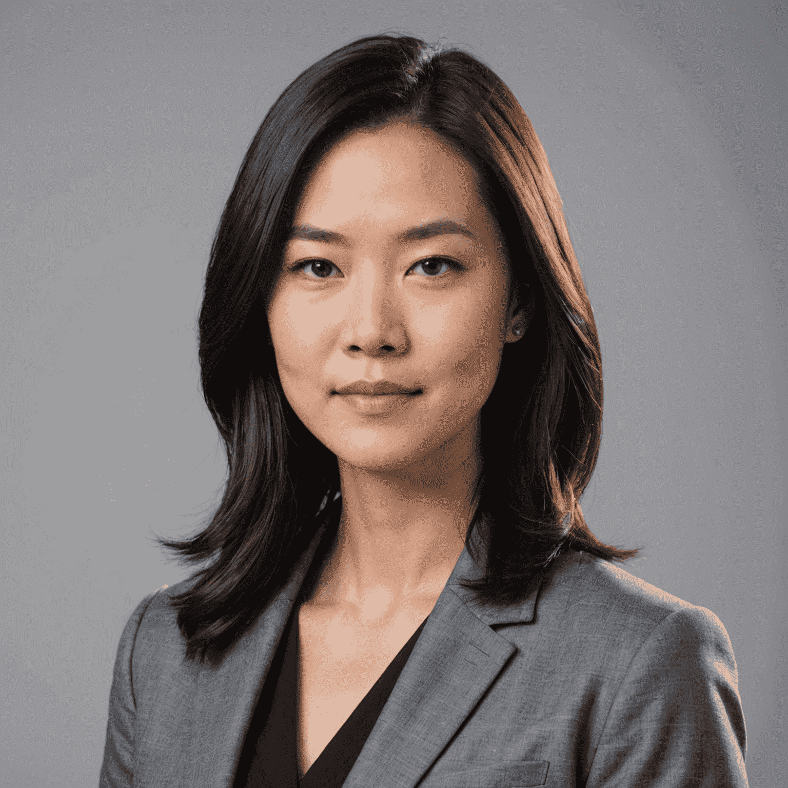 Professional headshot of Sarah Chen, a female with shoulder-length black hair wearing a professional blazer