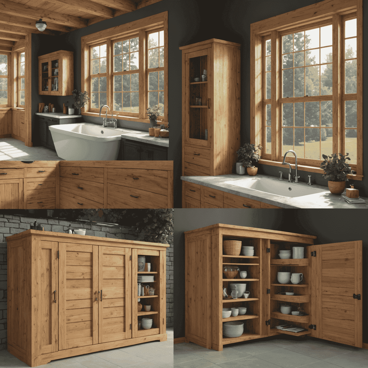 Screenshot showing the same model with basic materials applied, displaying the materials panel in SketchUp with various texture options.