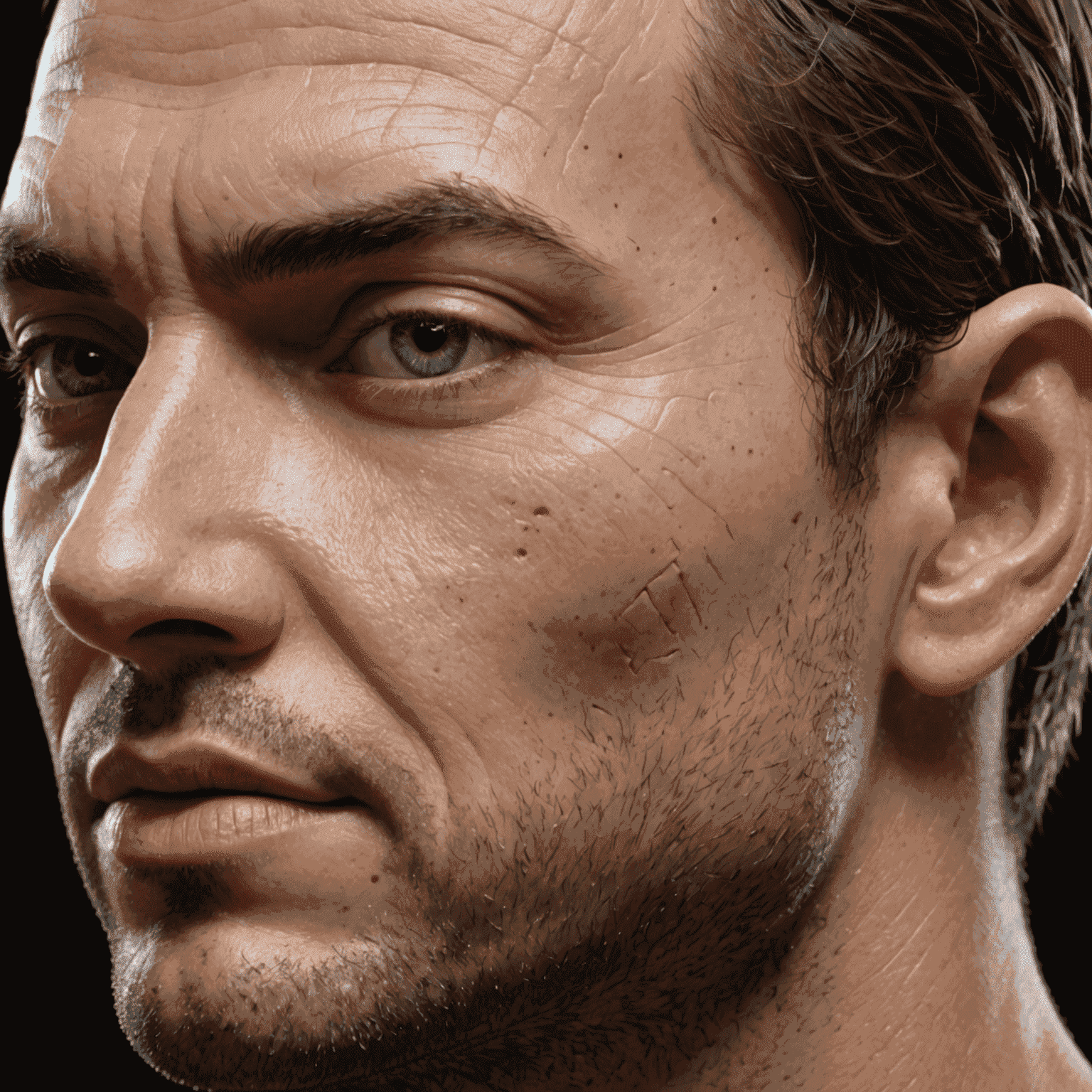 Close-up view of a 3D model showing problematic overlapping faces and edges causing rendering issues