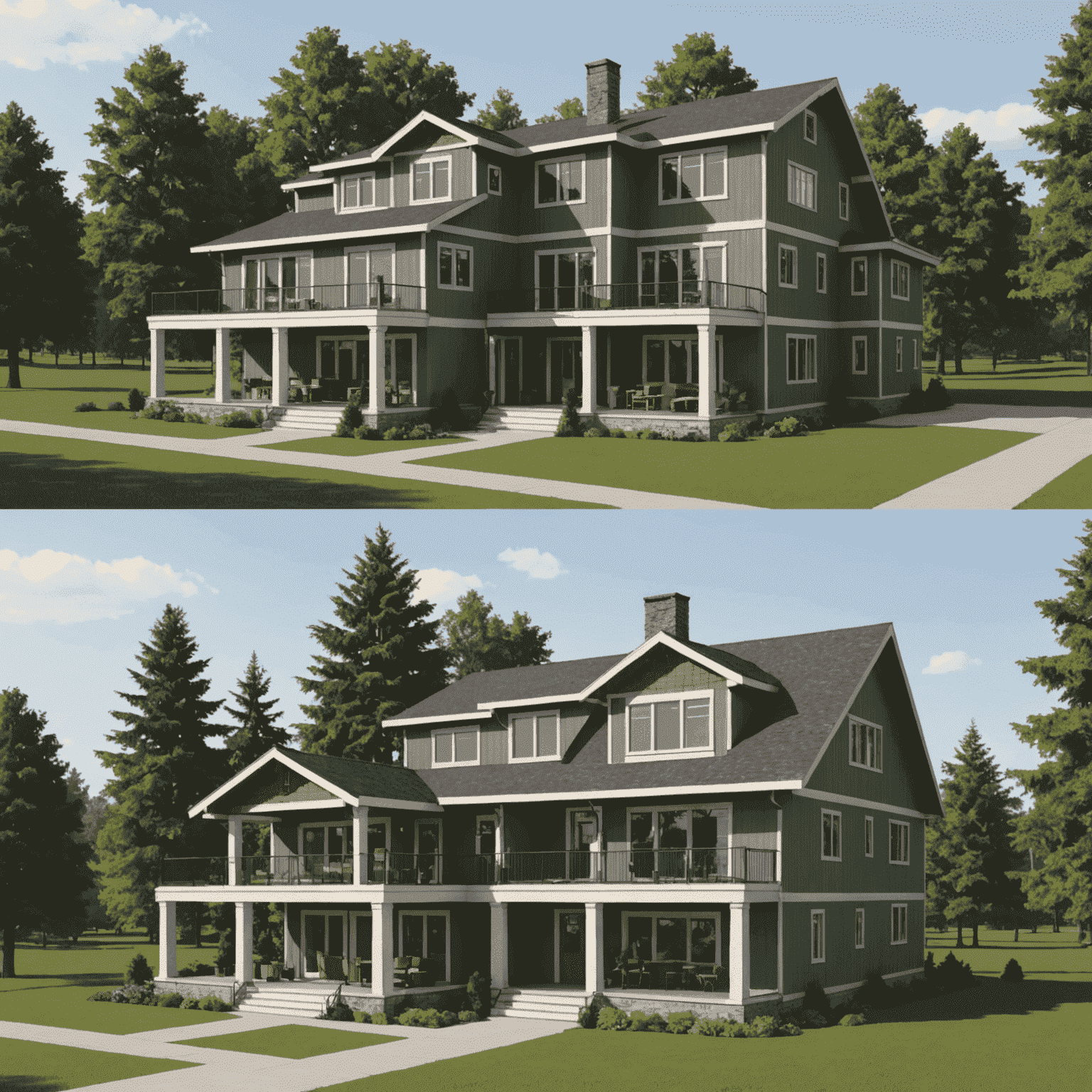 Screenshot showing a well-organized SketchUp model with proper layer structure and component hierarchy versus a disorganized model