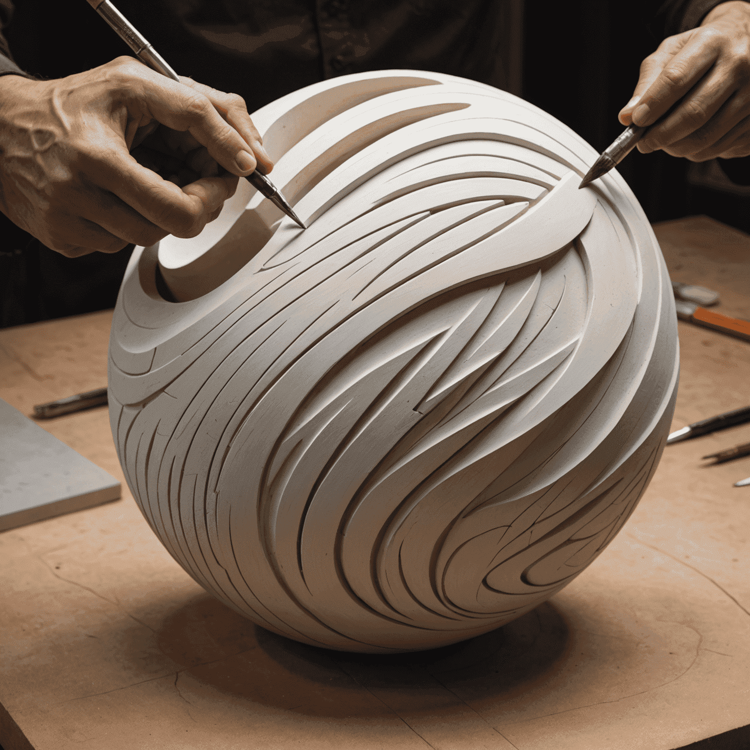 Demonstration of Artisan's organic modeling tools being used to sculpt a complex curved surface from a simple shape